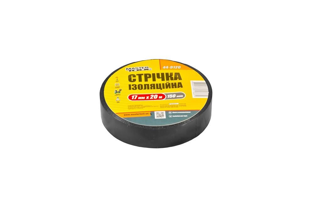 Изоляционная лента MasterTool 17ммх20м 10 шт. Черный (44-9120)