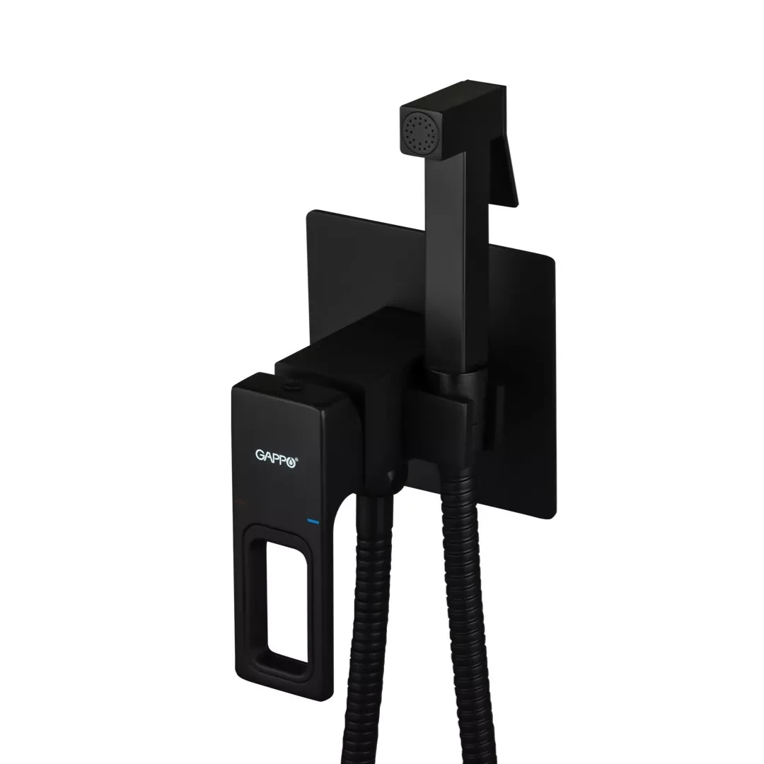 Гигиенический душ скрытого монтажа Gappo G7217-6 Черный (G7217-6) - фото 1 Гигиенический душ скрытого монтажа Gappo G7217-6 Черный (G7217-6) - фото 1