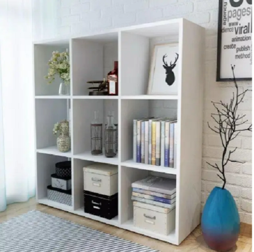 Етажерка для книг і декору на 9 комірок для зонування кімнати Білий (P20) - фото 4 Етажерка для книг і декору на 9 комірок для зонування кімнати Білий (P20) - фото 4