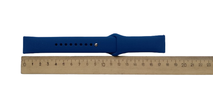 Ремінець для годинника силіконовий 22х175 мм Navy Blue (3216) - фото 3