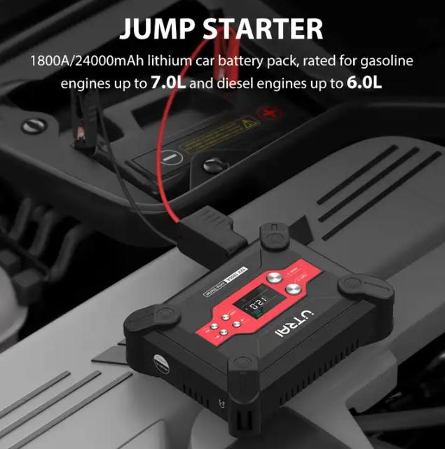 Пусковое устройство автомобильное Jump Starter UTRAI Jstar 6 4в1 1800A/24000 mAh - фото 4