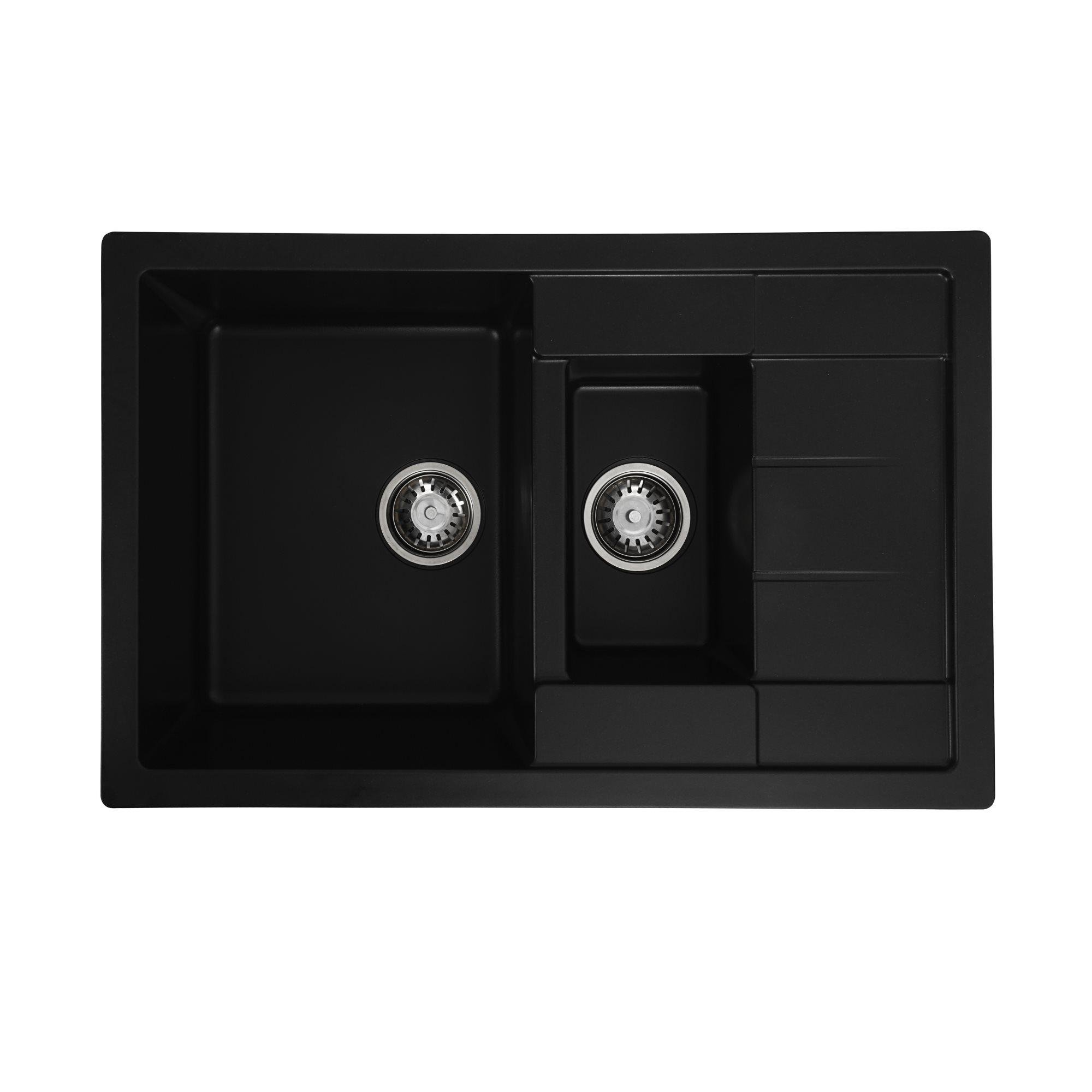 Мойка для кухни гранитная Platinum 7850W TOSKANA матовая Черный