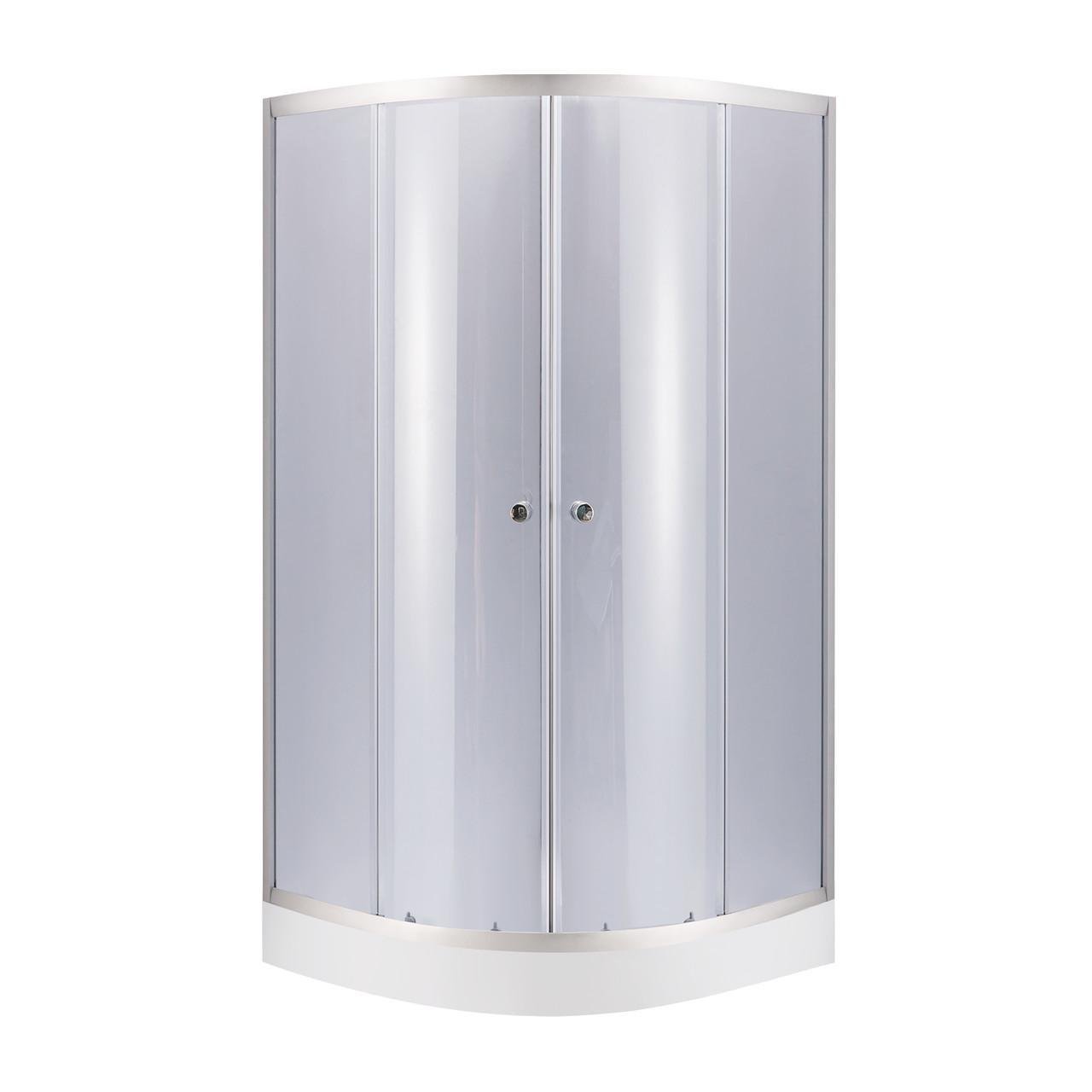 Набор Lidz душевая кабина Latwa SC90x90.SAT.LOW.GR стекло тонированное 4 мм и поддон Kupala (2552208130)