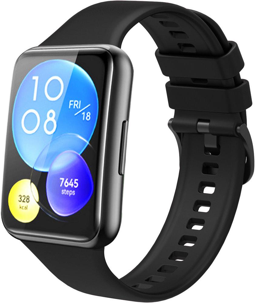 Ремешок Jsota для Huawei Watch Fit 2 силиконовый Black (28081-2B)