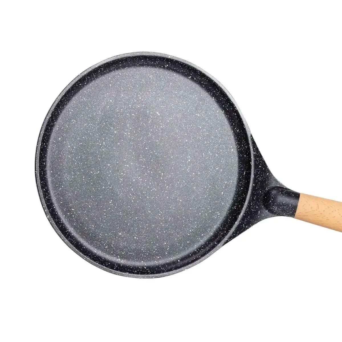 Сковорода MGC алюмінієва для млинців з мармуровим антипригарним покриттям Ø 26 см з товстим дном Black - фото 4