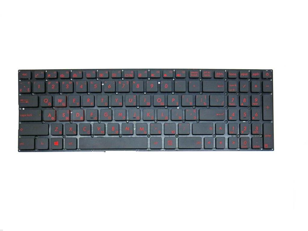 Клавиатура для ноутбука Asus G501 G501JW с подсветкой клавиш матовая (0KNB0-662LRU00)
