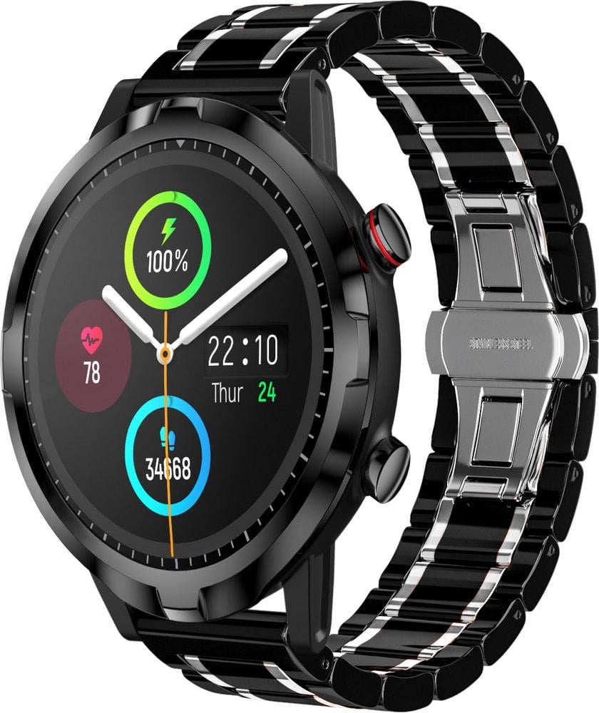 Ремінець керамічний Ceramo для Haylou Smart Watch RT LS05S Black/White (28713-1E) Ремінець керамічний Ceramo для Haylou Smart Watch RT LS05S Black/White (28713-1E)
