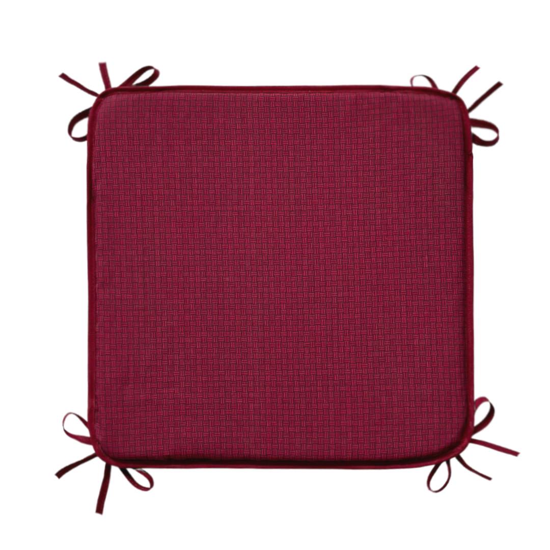 Подушка для стула на завязках 33х33х2 см Бордовый (512571097) Подушка для стула на завязках 33х33х2 см Бордовый (512571097)
