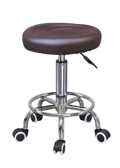 Стул мастера без спинки на колесиках Коричневый