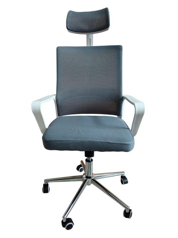 Кресло компьютерное Perfect Home OC-8330W с подлокотниками и подголовником Серый (PFH-092059)