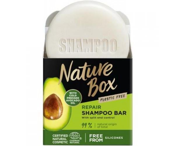 Шампунь твердий Nature Box для відновлення волосся з олією авокадо 85 г (90443046)