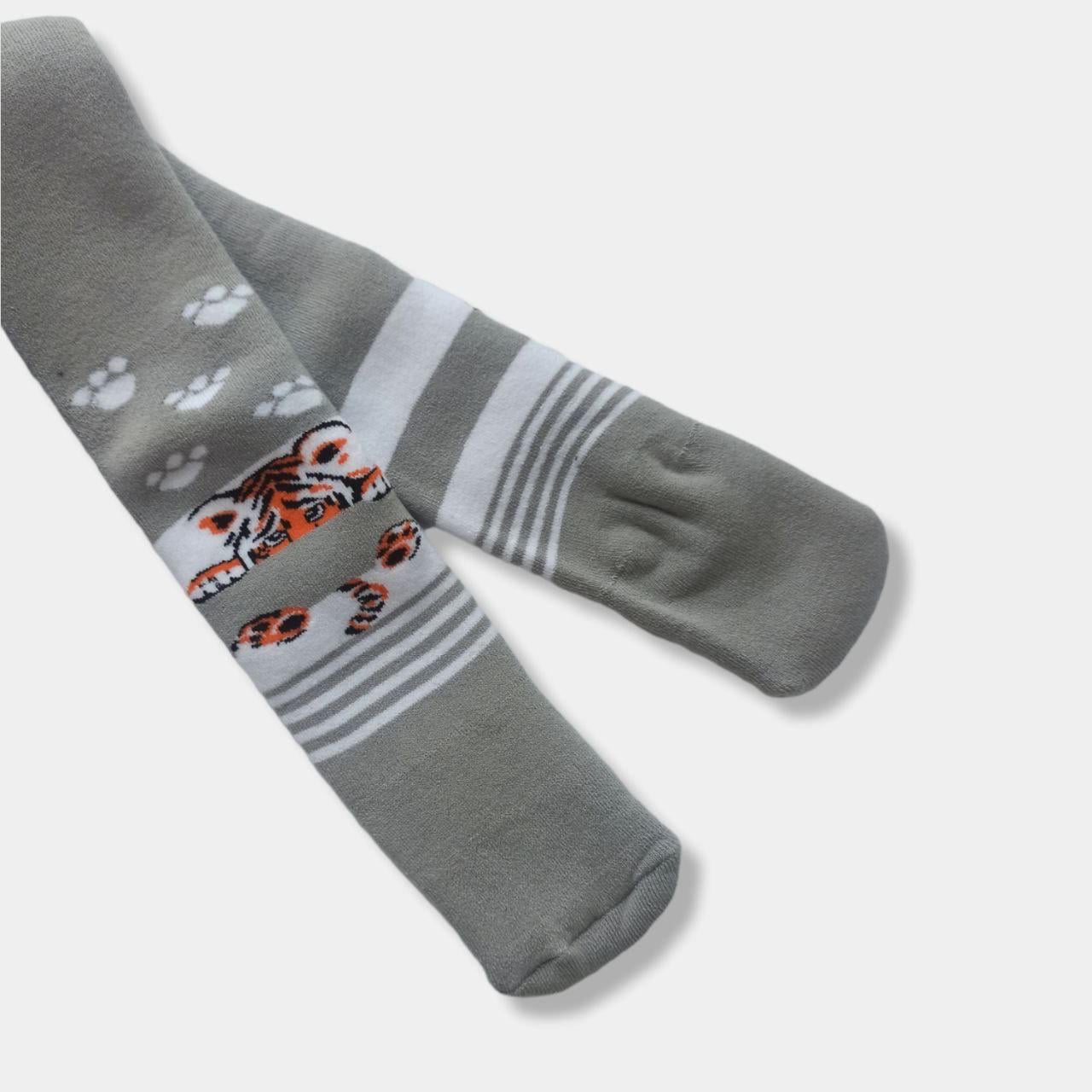 Колготки махровые для мальчика TwinSocks зима р. 74-80 Светло-серый (315)