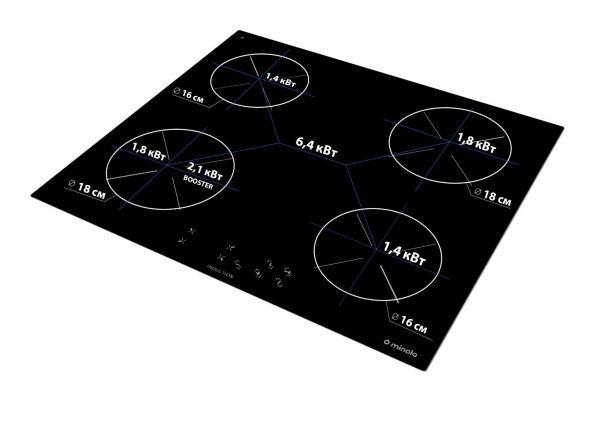 Варочная поверхность электрическая Minola MI 6037 KBL (1365684) - фото 6 Варочная поверхность электрическая Minola MI 6037 KBL (1365684) - фото 6