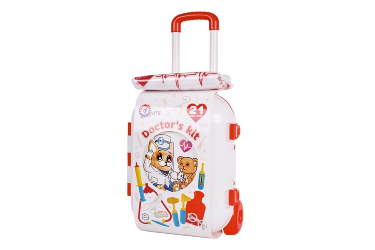 Детский игровой набор ТехноК Маленький доктор из пластика 50,5х26х36 см Красно-белый (150-98-TH4319) Детский игровой набор ТехноК Маленький доктор из пластика 50,5х26х36 см Красно-белый (150-98-TH4319)