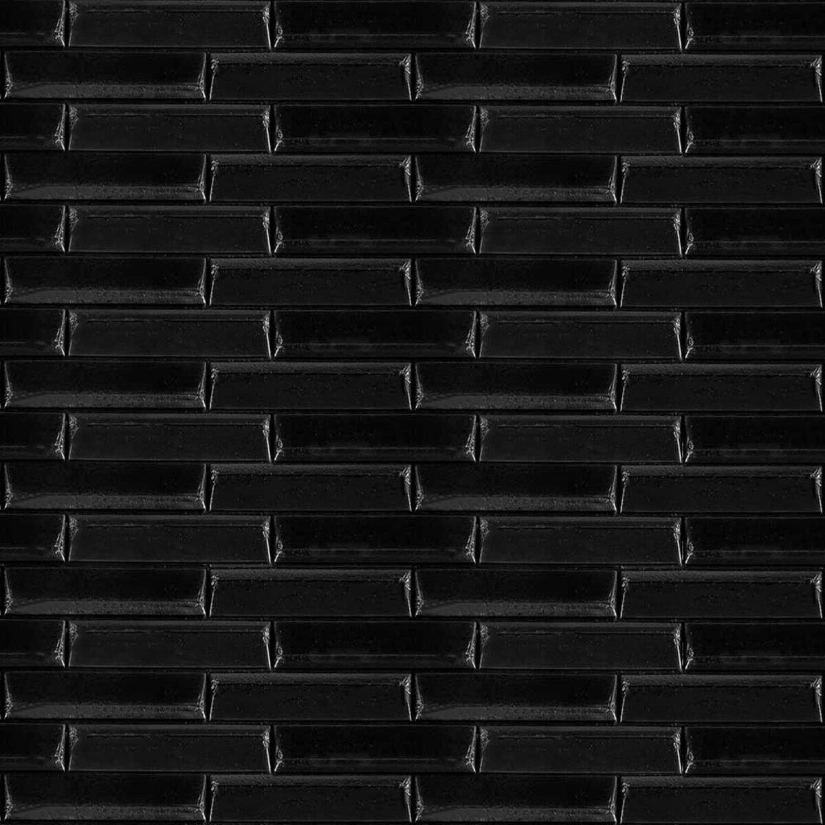 Панель самоклеящаяся 3D кладка 700х770х7 мм Черный (SW-00000303)