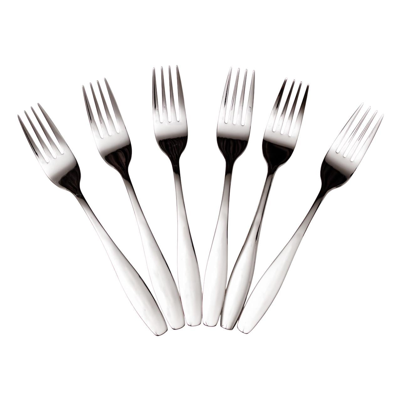 Набор столовых вилок 6 шт. из нержавеющей стали 20 см Серебро (HP-8-18)
