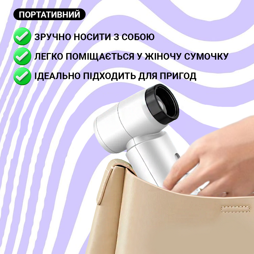 Смарт-фен беспроводной портативный с аккумулятором 4500 mAh 55w c зарядкой от USB Королевский Синий (f2392d76) - фото 3