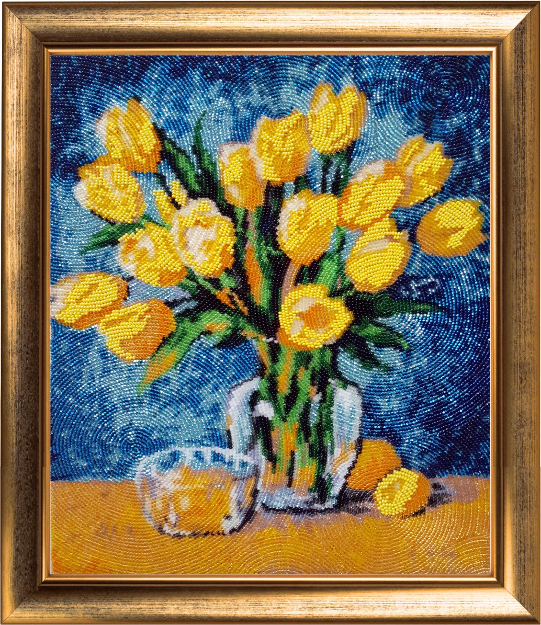 Набір для вишивання бісером BUTTERFLY 185 Сонячні тюльпани 32х27 см (185)