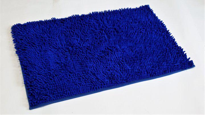 Коврик в ванную антискользящий микрофибра 60х40 см Синий