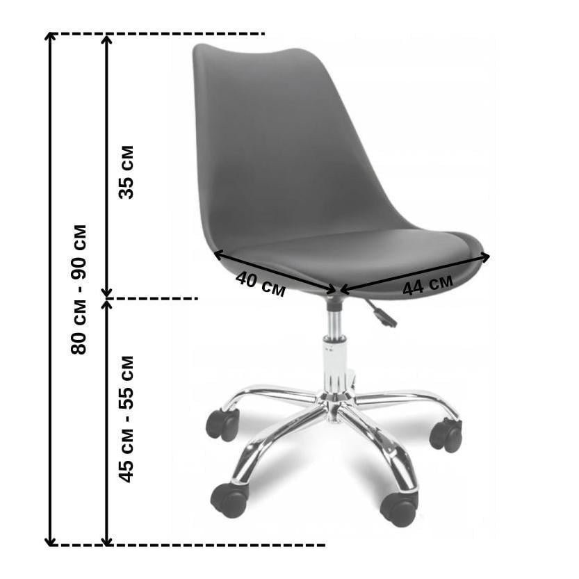 Крісло офісне комп'ютерне Bonro B-487 на колесах Чорний (3536) - фото 12