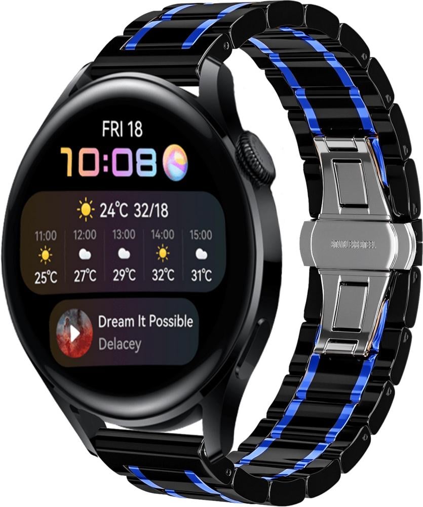 Ремешок керамический Ceramo Huawei Watch 3 Black/Blue (28708-43) Ремешок керамический Ceramo Huawei Watch 3 Black/Blue (28708-43)