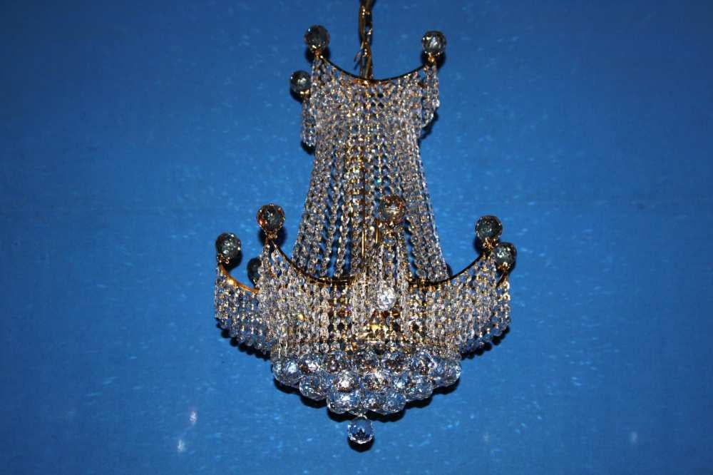 Хрустальная люстра L0486/11 Золото/Белый/Коричневый (AN000639)