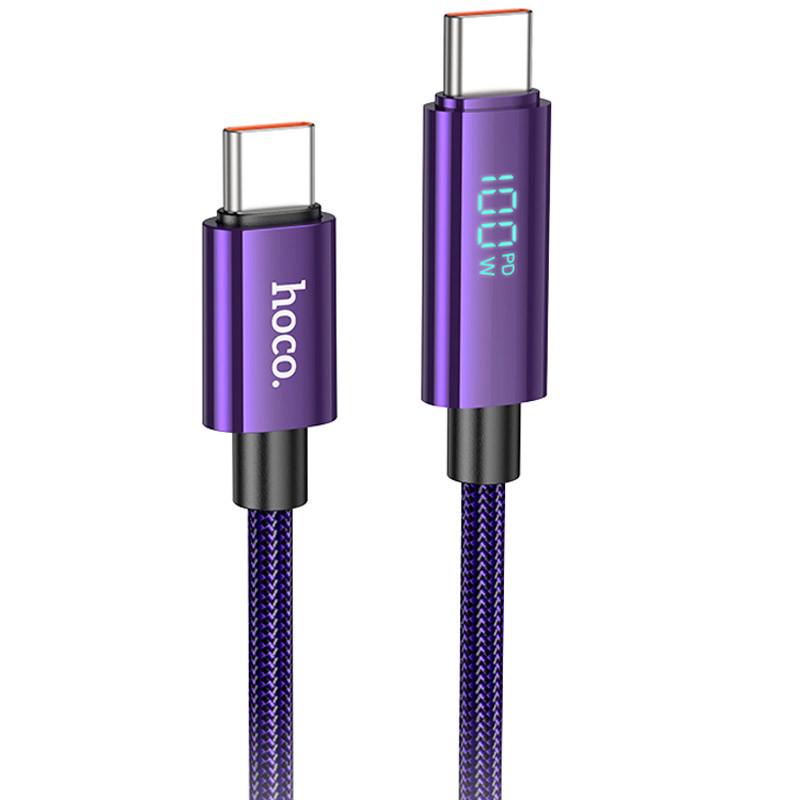 Дата-кабель Hoco U125 Benefit 100W Type-C to Type-C with display 1,2 м Purple (00000069079_1)
