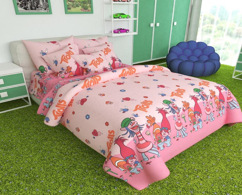 Комплект постільної білизни підлітковий Pretty Trolls ранфорс 1943 (DR012960) Комплект постільної білизни підлітковий Pretty Trolls ранфорс 1943 (DR012960)