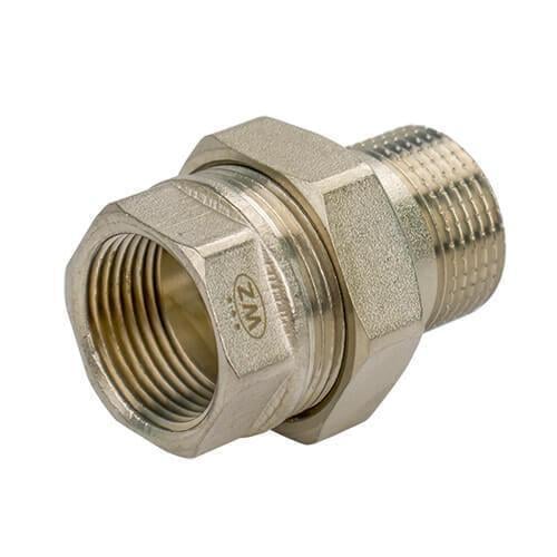 Соединение американка Wezer DN15 1/2" внутренний/наружный Никель (1644905972)
