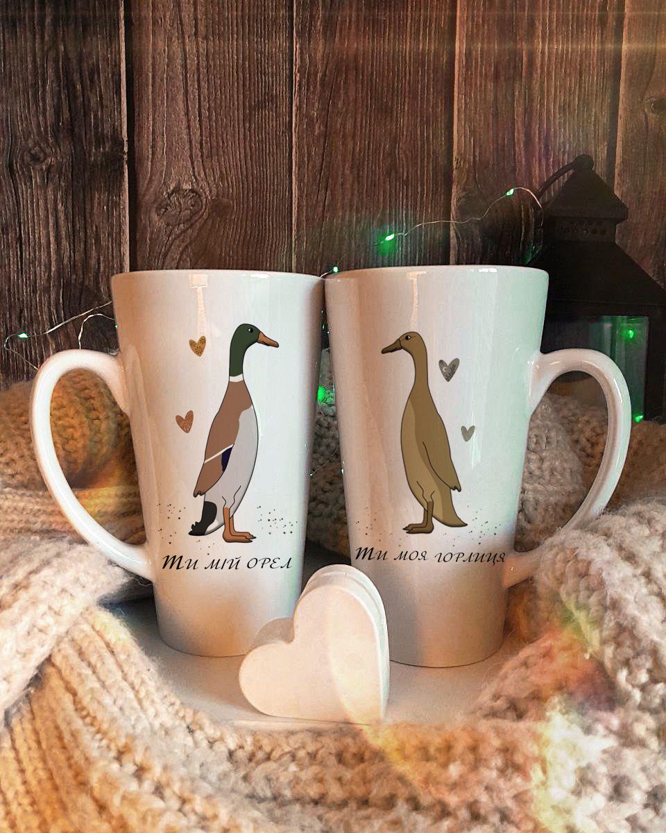 Чашки керамічні Закохані птиці 2 шт. 475 мл - фото 2