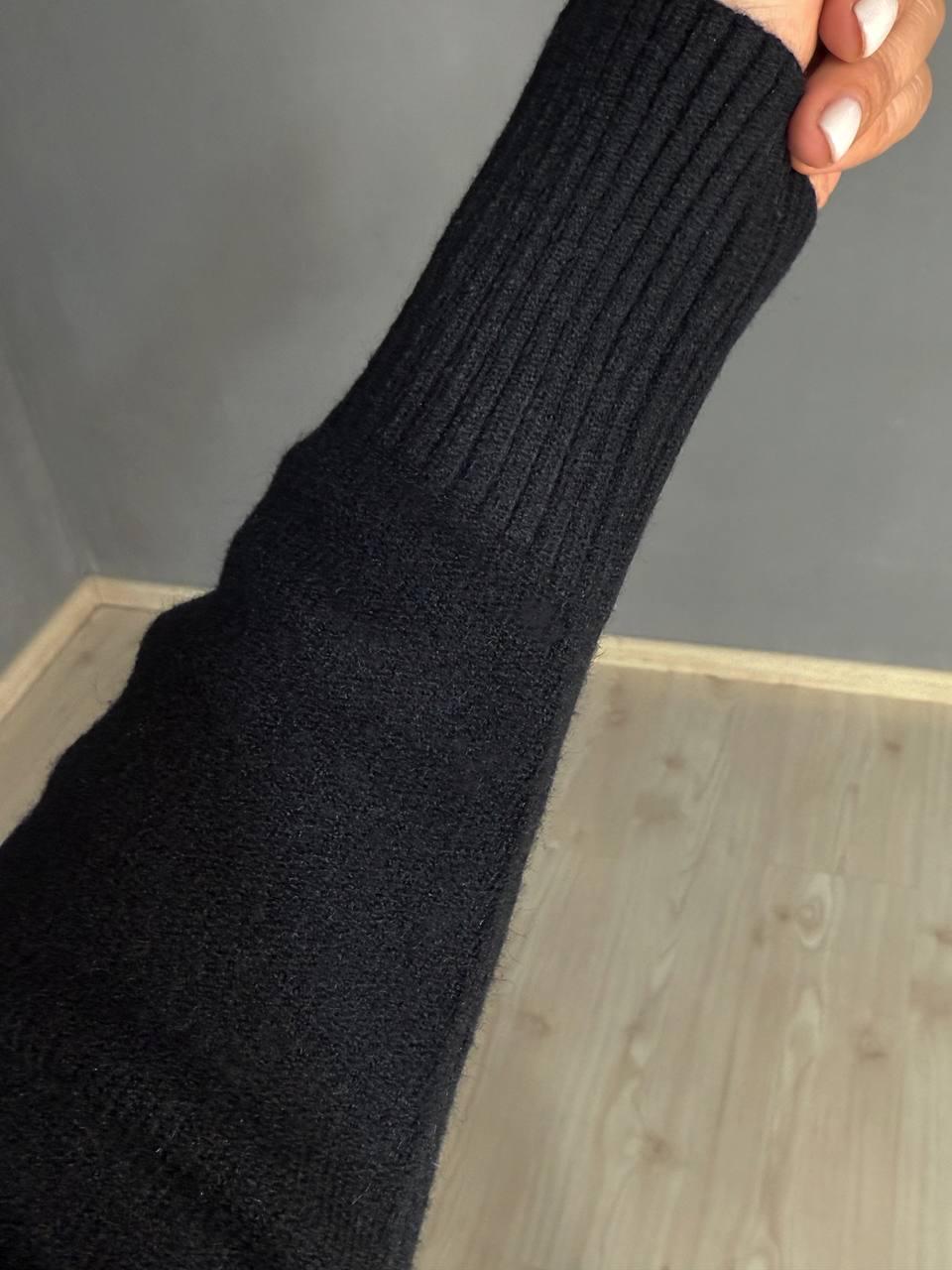 Костюм жіночий ACCORDDREAM 6841-8636 светр з брюками палаццо в'язаний OS Чорний (5179) - фото 6