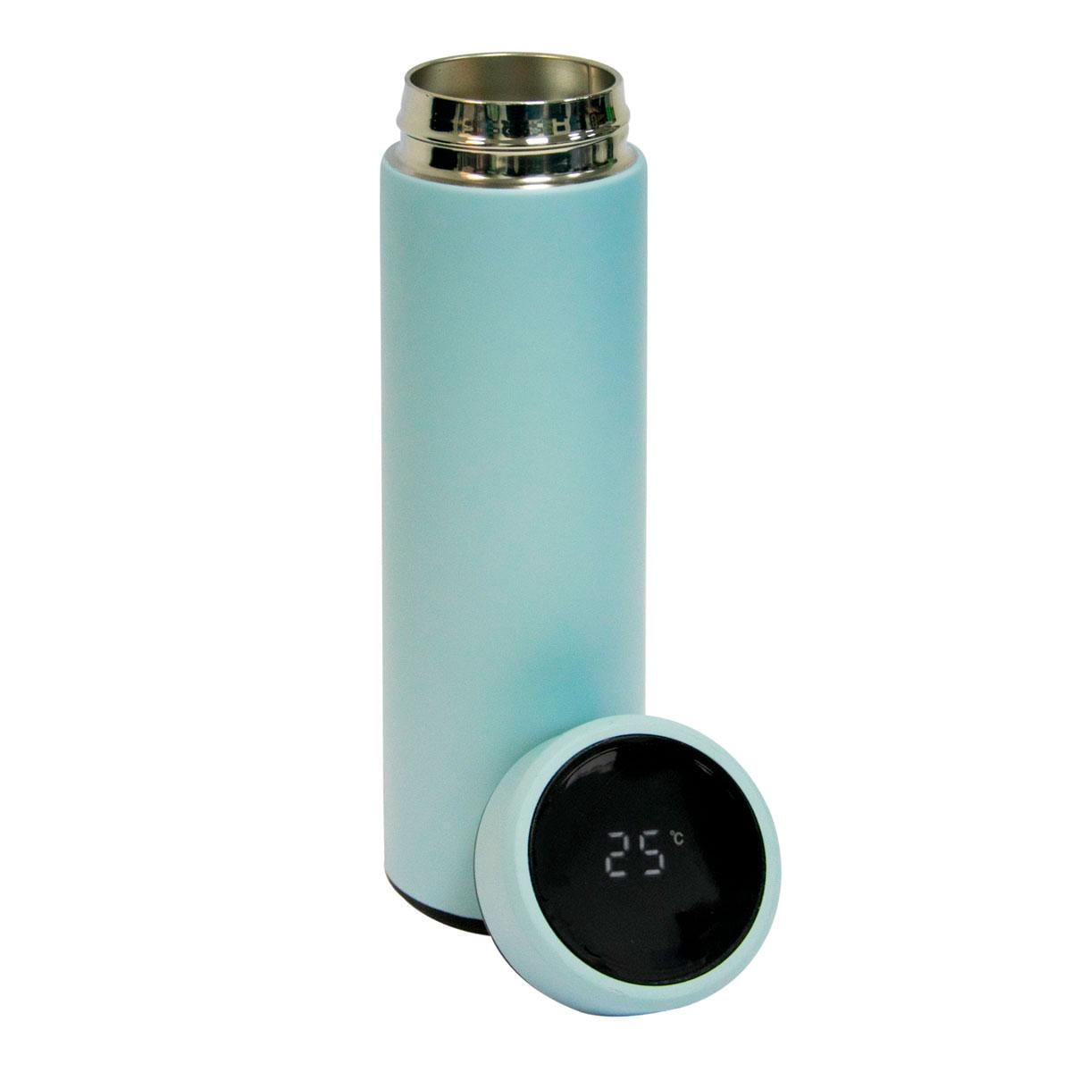 Термос умный с датчиком температуры 500 мл Голубой (1008161-LightBlue)
