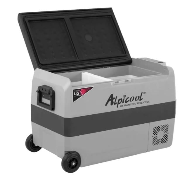 Автохолодильник компресорний Alpicool T50 LG двокамерний 47 л до -20°C 12/24/220 В (34765888)