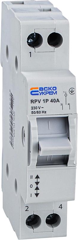 Переключатель ввода резерва АСКО-УКРЕМ 1P 40A I-0-II RPV ручной (A0010220003)