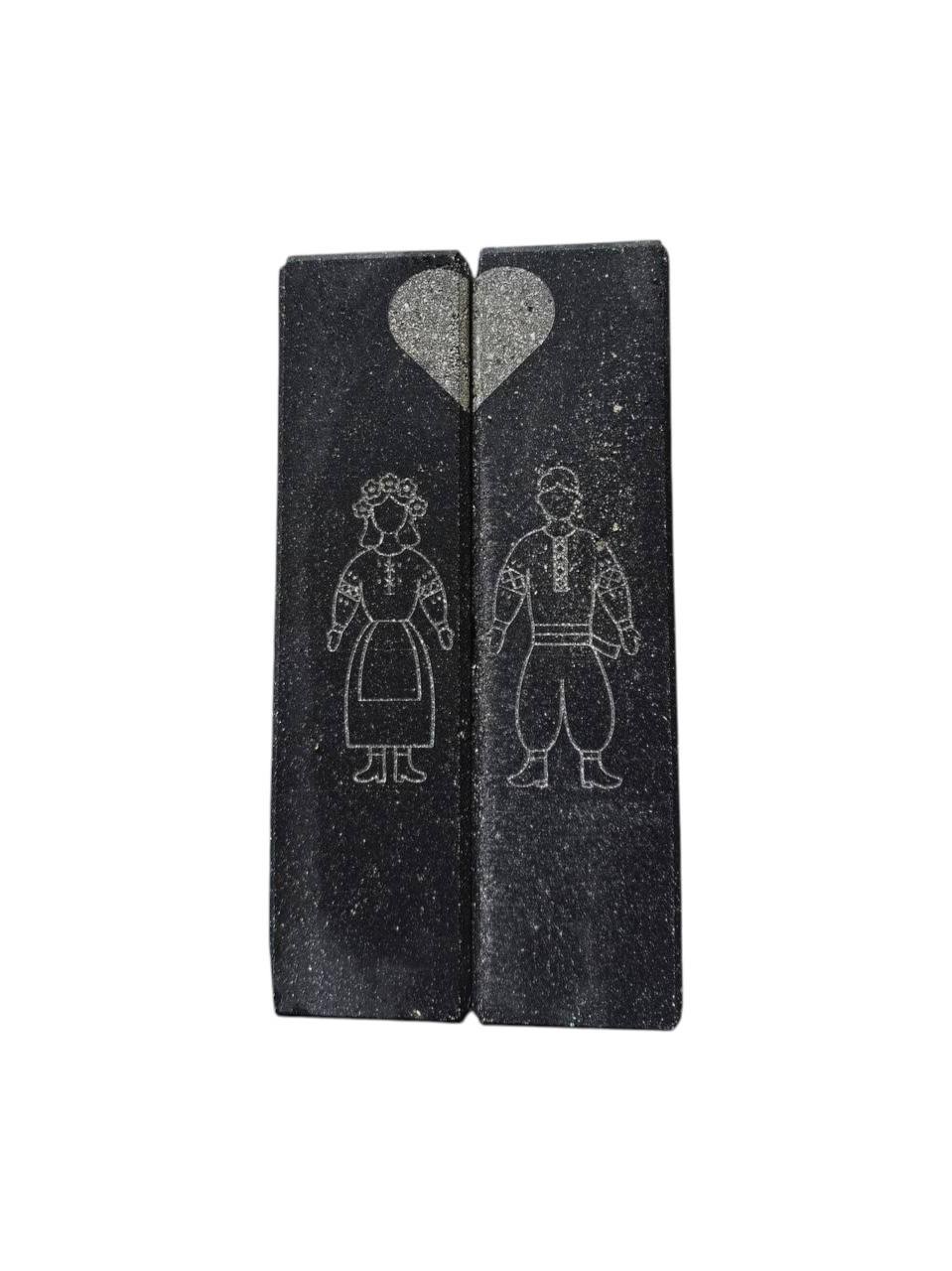 Кирпич сувенирный парный Brickland с гравировкой Влюбленные (BrickArt4)