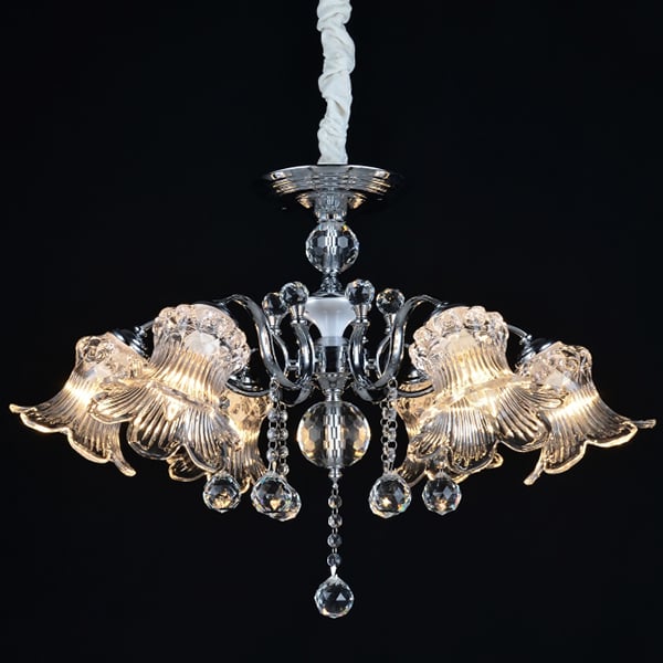 Люстра классическая Flora 6 плафонов Хром (OU007/6/chrom)