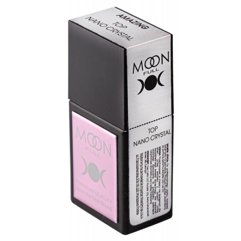 Топ для гель-лака без липкого слоя Moon Full AMAZING Nano Crystal Top Coat Устойчивый к царапинам 12 мл