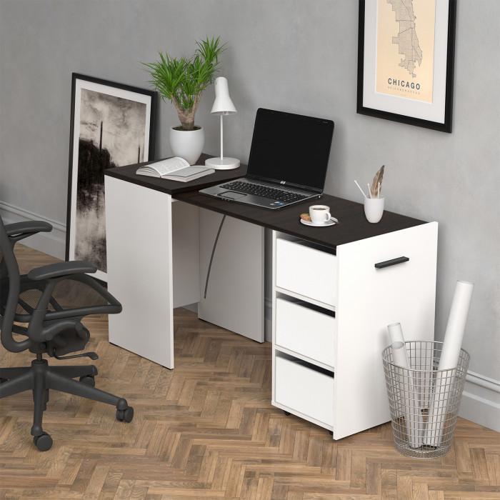 Стіл-трансформер Knap Hobana Box 3 World 140х50х75 см Білий/Венге (S201030120) - фото 4