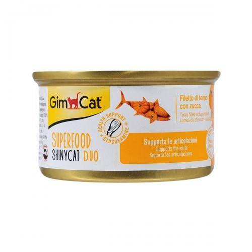 Корм влажный для кошек GimCat Shiny Cat Superfood тунец и тыква 70 г