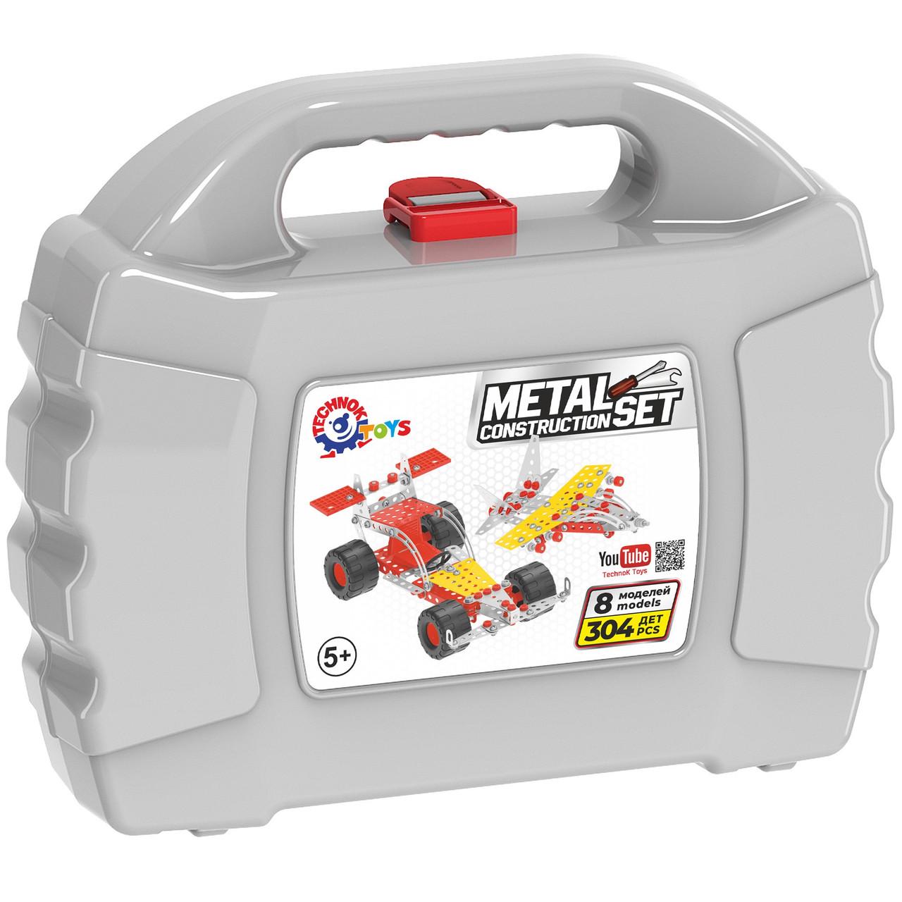 Конструктор металлический ТехноК Универсал 8 моделей в чемодане 304 дет. (30465186)