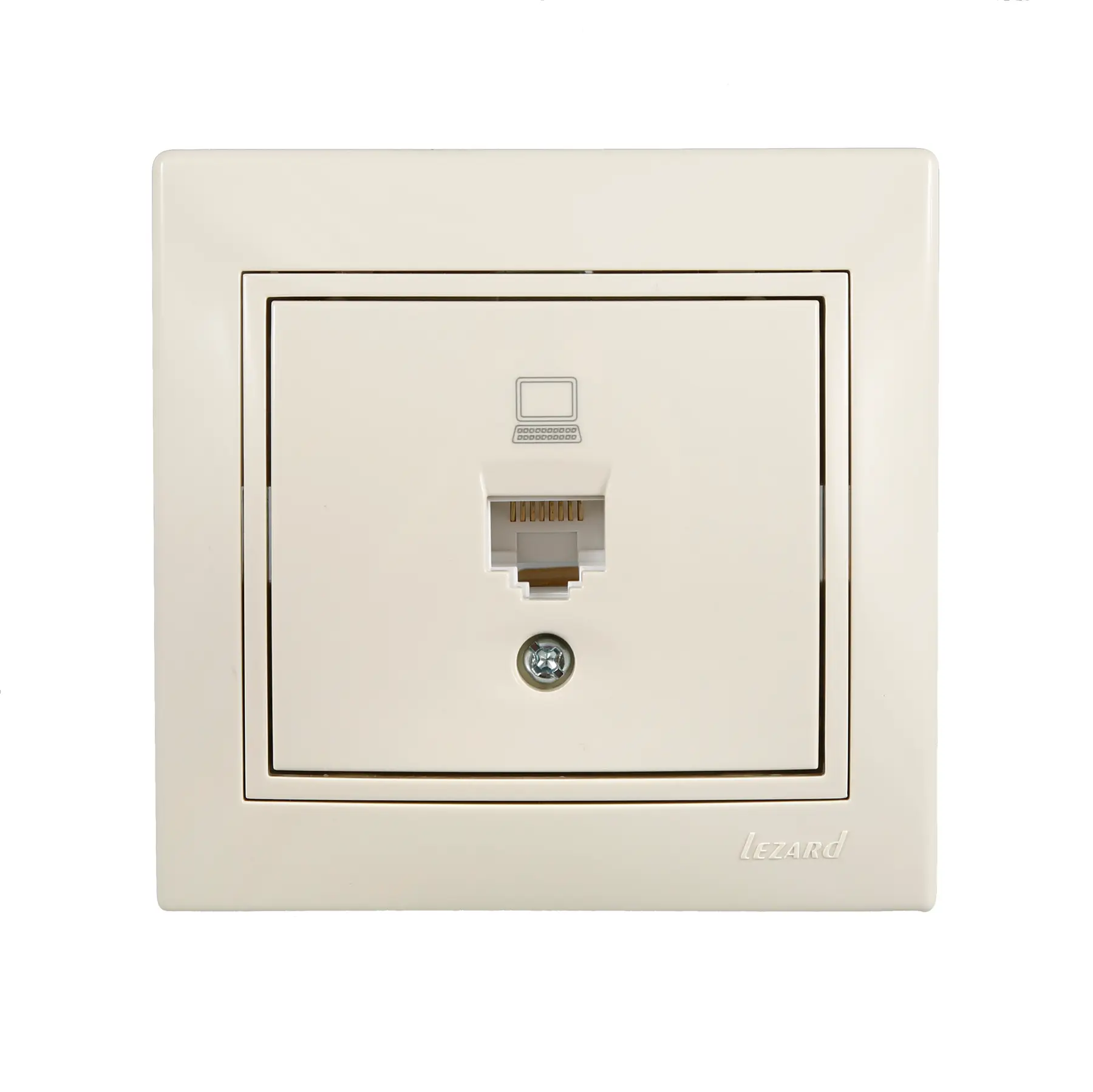 Розетка компьютерная Lezard Mira Кремовой