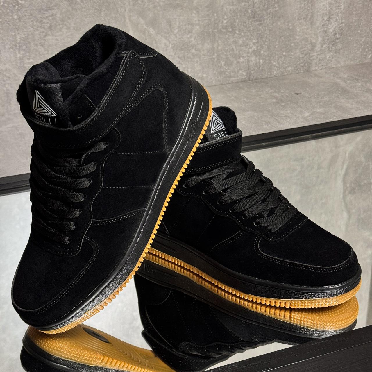 Кроссовки мужские зимние Winter New эко-замша р. 45 Черный (30766615) - фото 4