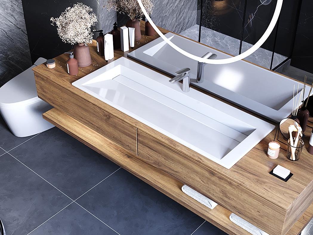 Умывальник накладной Luxor Kraft Low 120 (29912503)