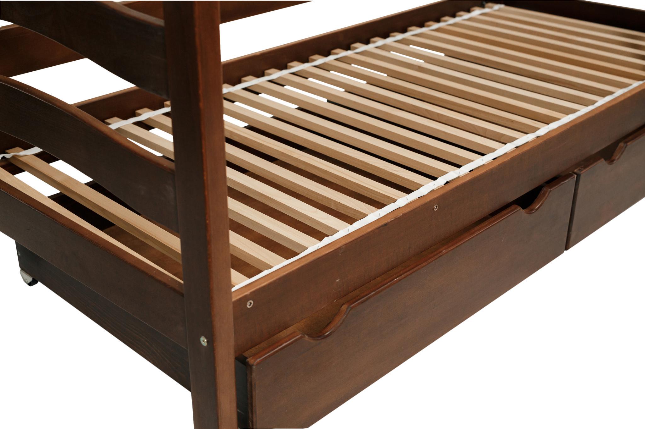 Ліжко підліткове двоярусне Goydalka Tokyo з шухлядою 190x80 см Горіх - фото 2 Ліжко підліткове двоярусне Goydalka Tokyo з шухлядою 190x80 см Горіх - фото 2