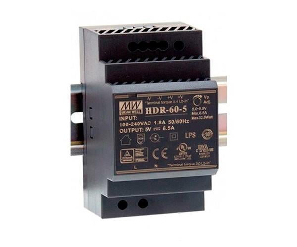 Блок питания Mean Well HDR-60-24 24 В 60 Вт 2,5 А