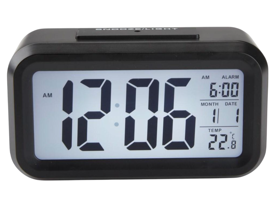 Будильник с большим цифровым дисплеем 14x5x8 см Черный (500f0a54)