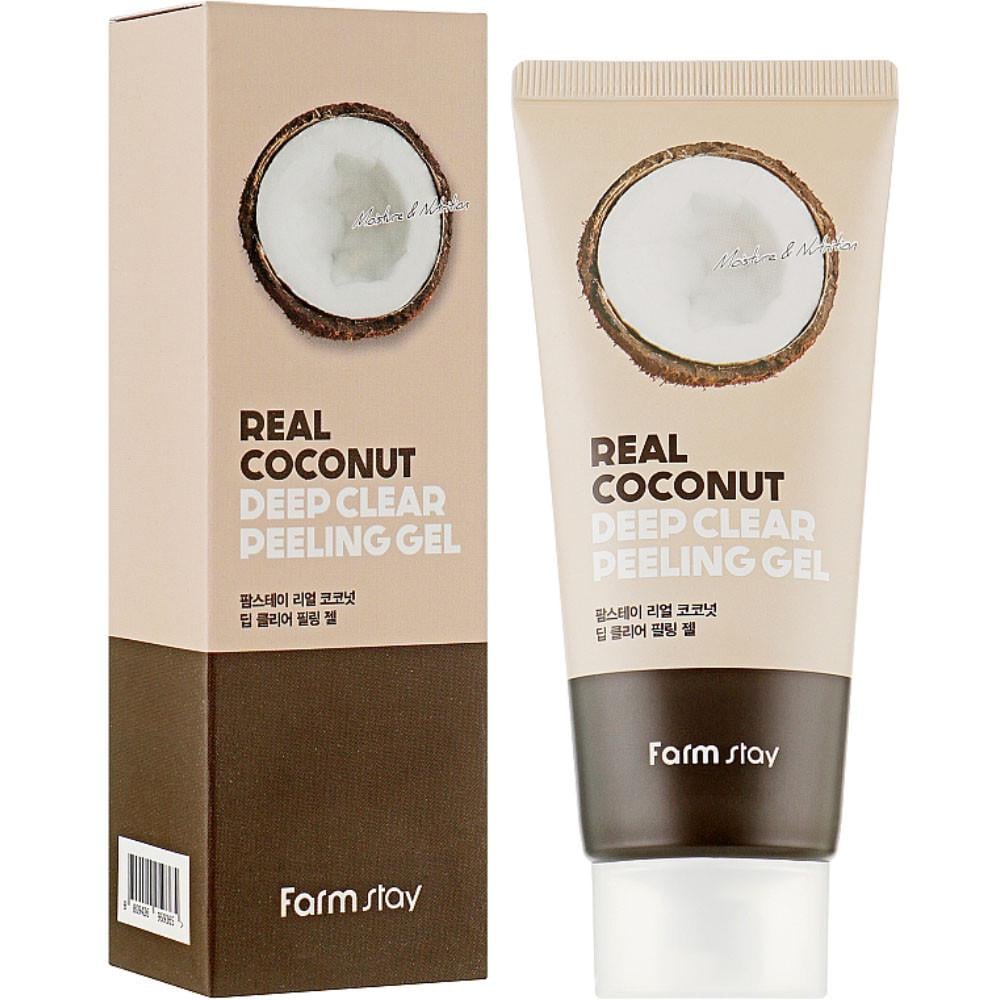 Пилинг-гель для лица FarmStay Real Coconut Deep Clear Peeling Gel мягкий с экстрактом кокосам 100 мл (1287096379)