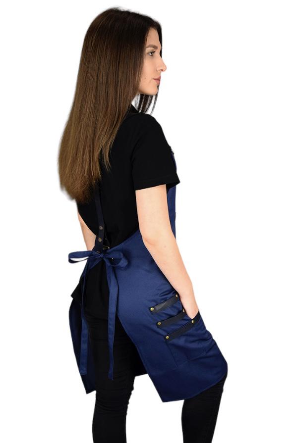 Фартух водовідштовхувальний Lux Form з нагрудником Синій (4443) - фото 2 Фартух водовідштовхувальний Lux Form з нагрудником Синій (4443) - фото 2