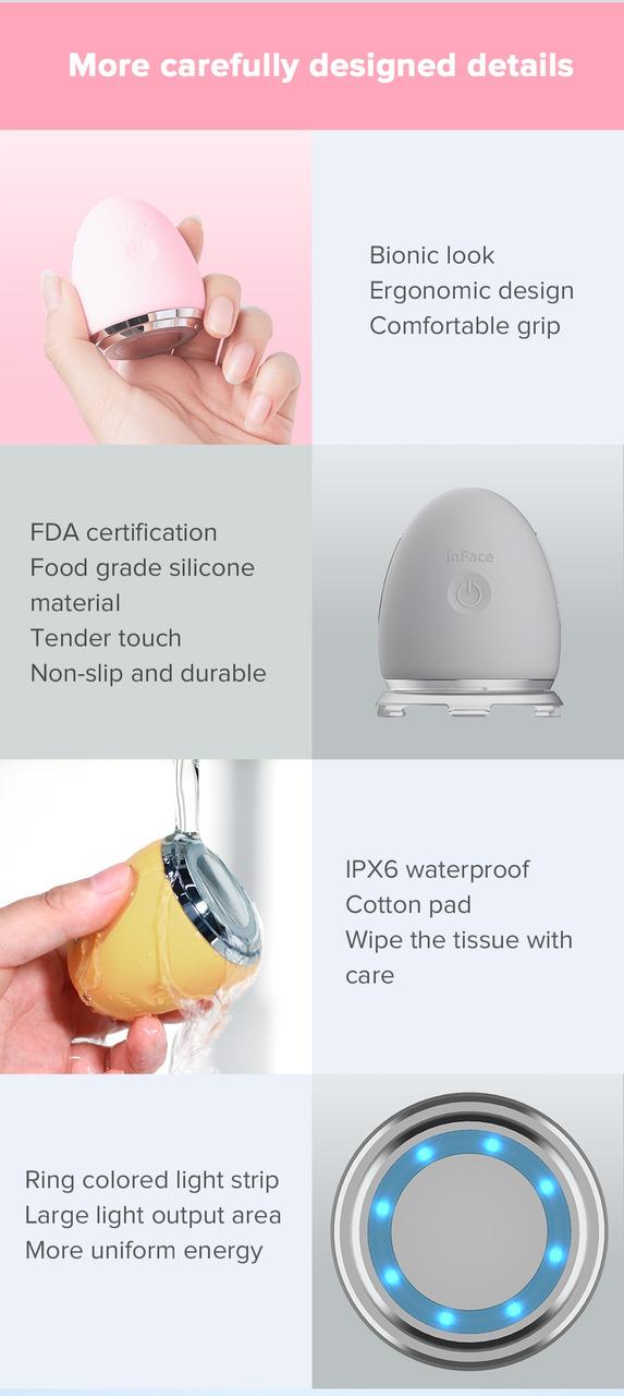 Массажер для лица ионный inFace ION Facial Device CF-03D Grey - фото 3