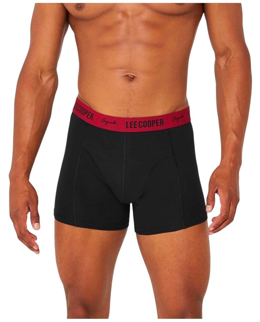 Трусы-боксеры мужские Lee Cooper 42261140DRED 3XL Черный с бордовым поясом (2422611405502)